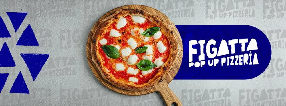 Pizza Margherita y gráfica de Figatta Pop Up Pizzeria